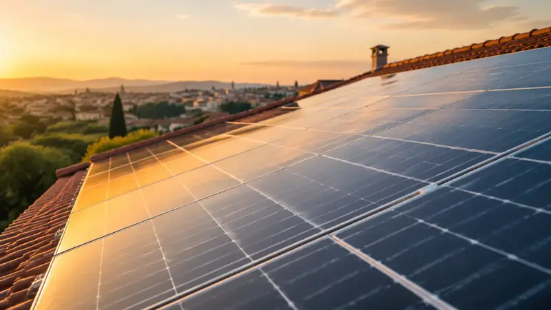 Dettaglio dei moduli fotovoltaici